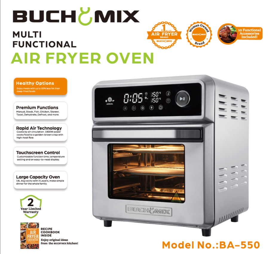 Premium 18L Stainless Steel Multifunctional Smart Air Fryer Oven - Image 3