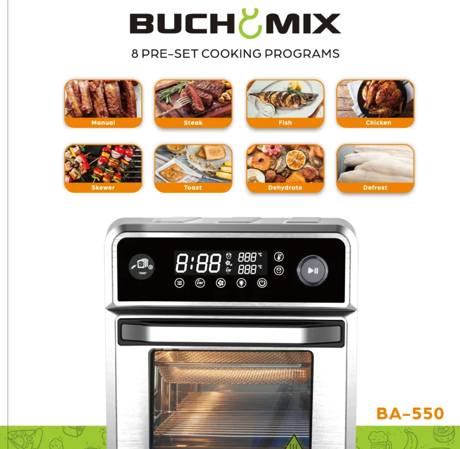 Premium 18L Stainless Steel Multifunctional Smart Air Fryer Oven - Image 4